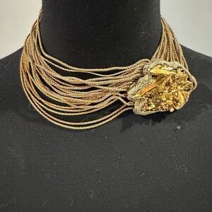Elegant Gold Multi-Strand Necklace